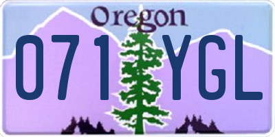 OR license plate 071YGL