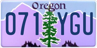 OR license plate 071YGU