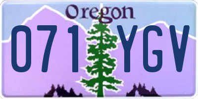 OR license plate 071YGV