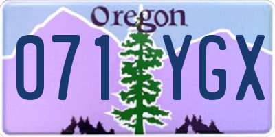 OR license plate 071YGX