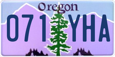 OR license plate 071YHA
