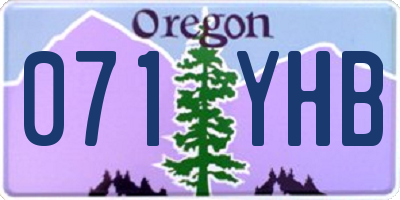 OR license plate 071YHB