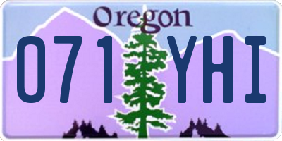 OR license plate 071YHI