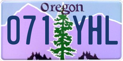 OR license plate 071YHL
