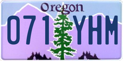 OR license plate 071YHM