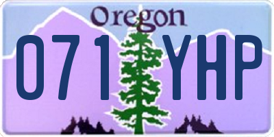 OR license plate 071YHP
