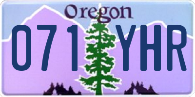 OR license plate 071YHR