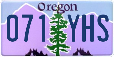 OR license plate 071YHS