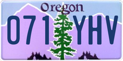 OR license plate 071YHV