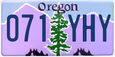 OR license plate 071YHY