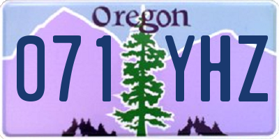 OR license plate 071YHZ