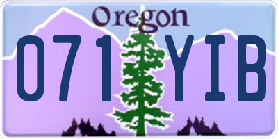 OR license plate 071YIB