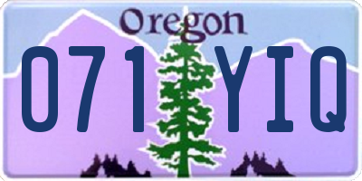 OR license plate 071YIQ
