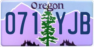 OR license plate 071YJB