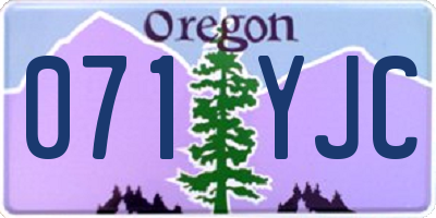 OR license plate 071YJC