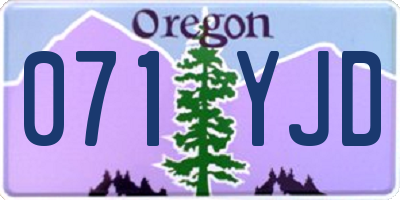 OR license plate 071YJD