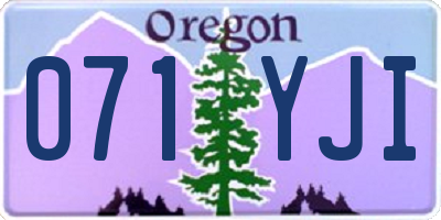 OR license plate 071YJI