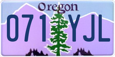 OR license plate 071YJL