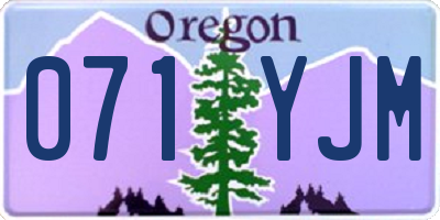 OR license plate 071YJM