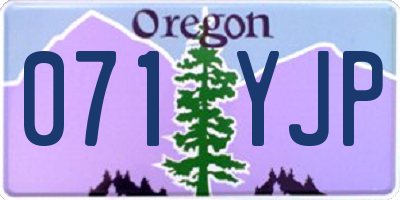 OR license plate 071YJP