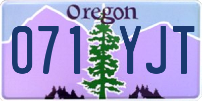 OR license plate 071YJT