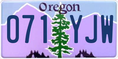 OR license plate 071YJW