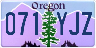 OR license plate 071YJZ