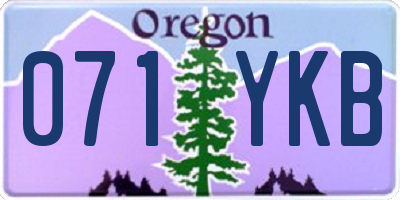 OR license plate 071YKB
