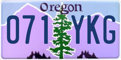 OR license plate 071YKG