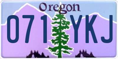 OR license plate 071YKJ