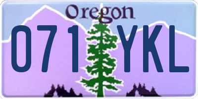 OR license plate 071YKL