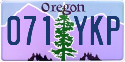 OR license plate 071YKP