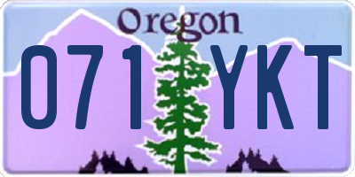 OR license plate 071YKT