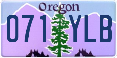 OR license plate 071YLB