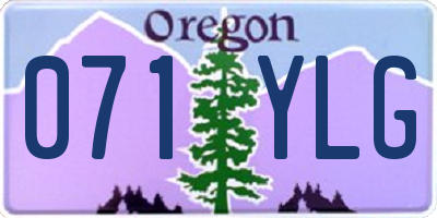 OR license plate 071YLG
