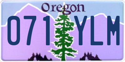 OR license plate 071YLM