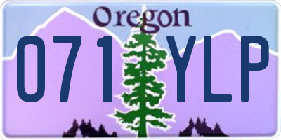 OR license plate 071YLP
