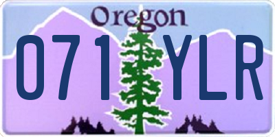 OR license plate 071YLR