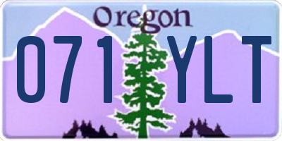 OR license plate 071YLT