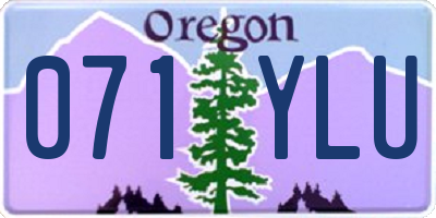 OR license plate 071YLU