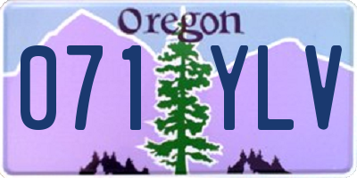 OR license plate 071YLV