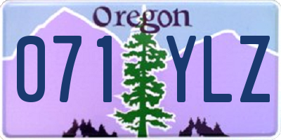 OR license plate 071YLZ