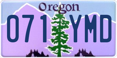 OR license plate 071YMD