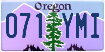 OR license plate 071YMI