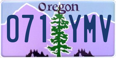 OR license plate 071YMV