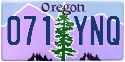 OR license plate 071YNQ