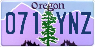 OR license plate 071YNZ