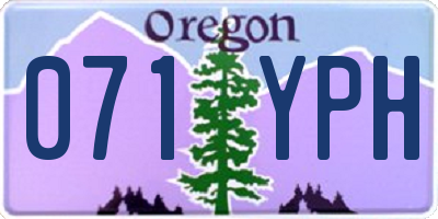 OR license plate 071YPH