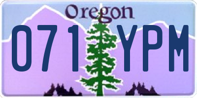 OR license plate 071YPM