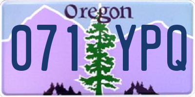OR license plate 071YPQ